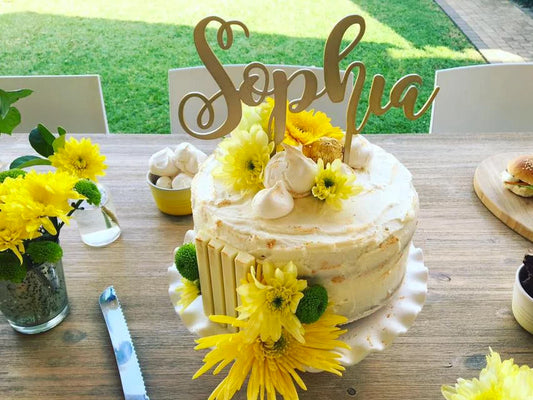 Personalised Wooden Name Cake Topper