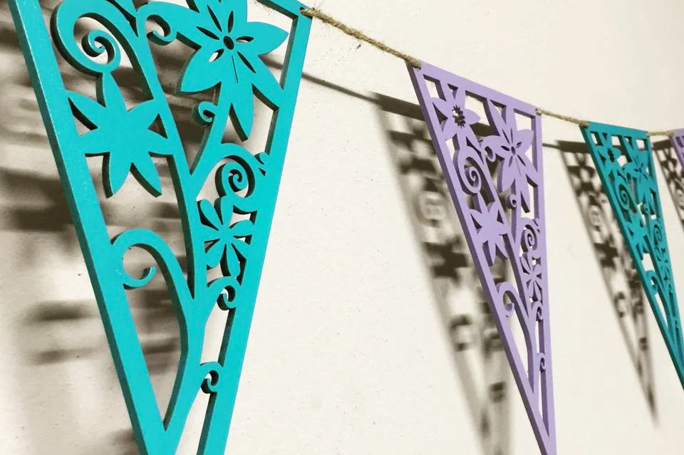 Wooden Laser Cut Bunting