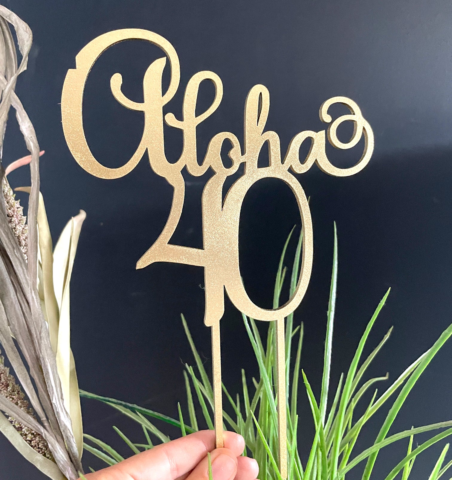 Personalized Aloha Cake topper