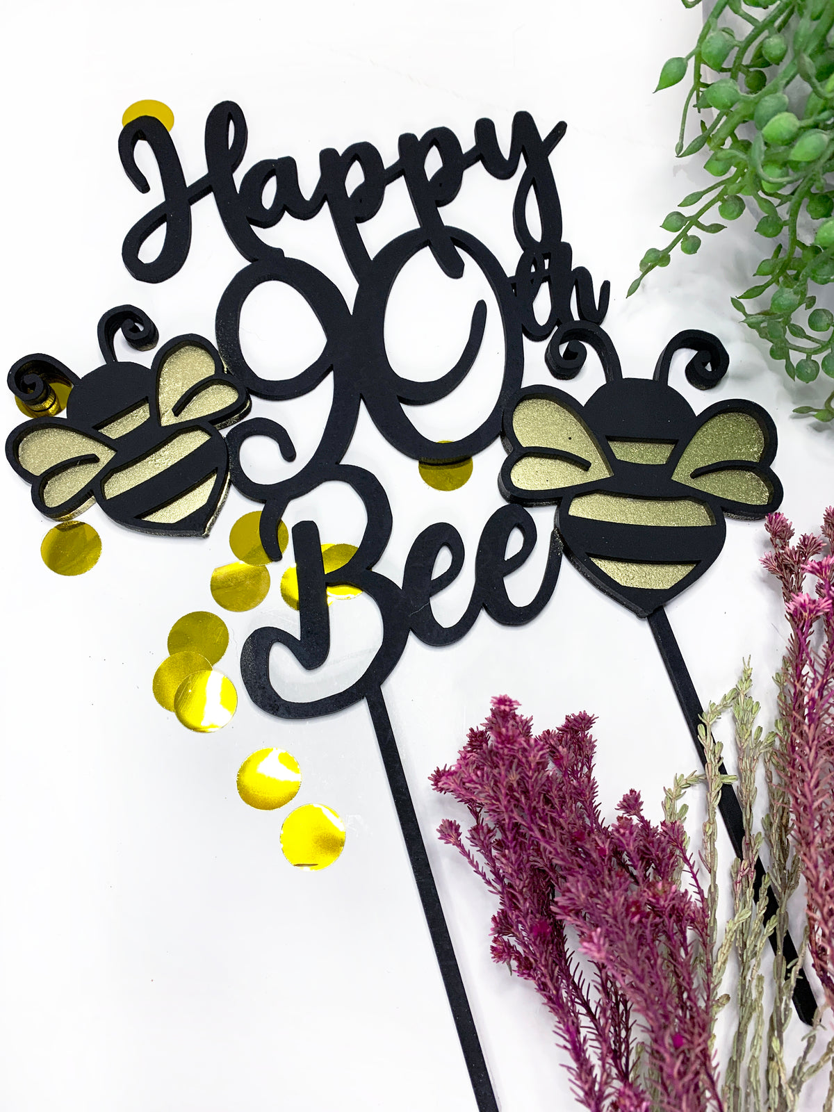Personalized "Bee" Cake Topper