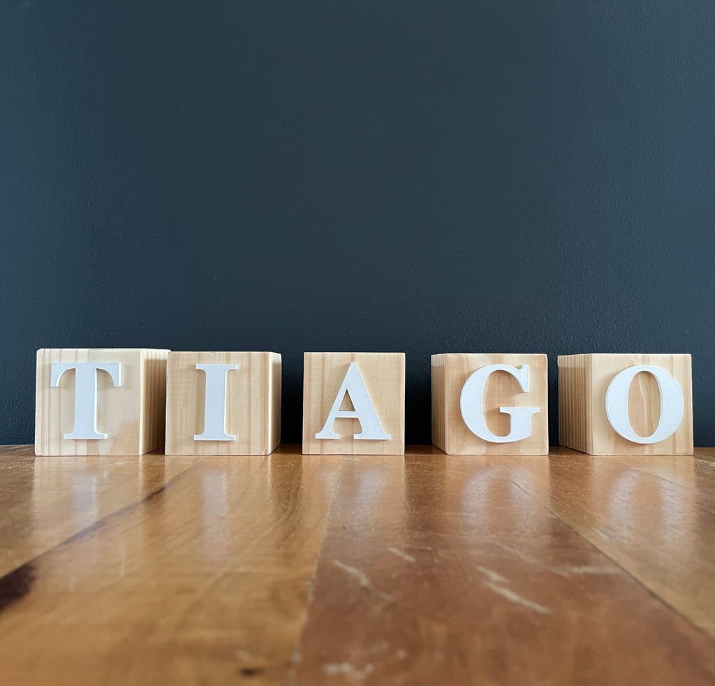 Personalized Wooden Blocks with Laser Cut Letters