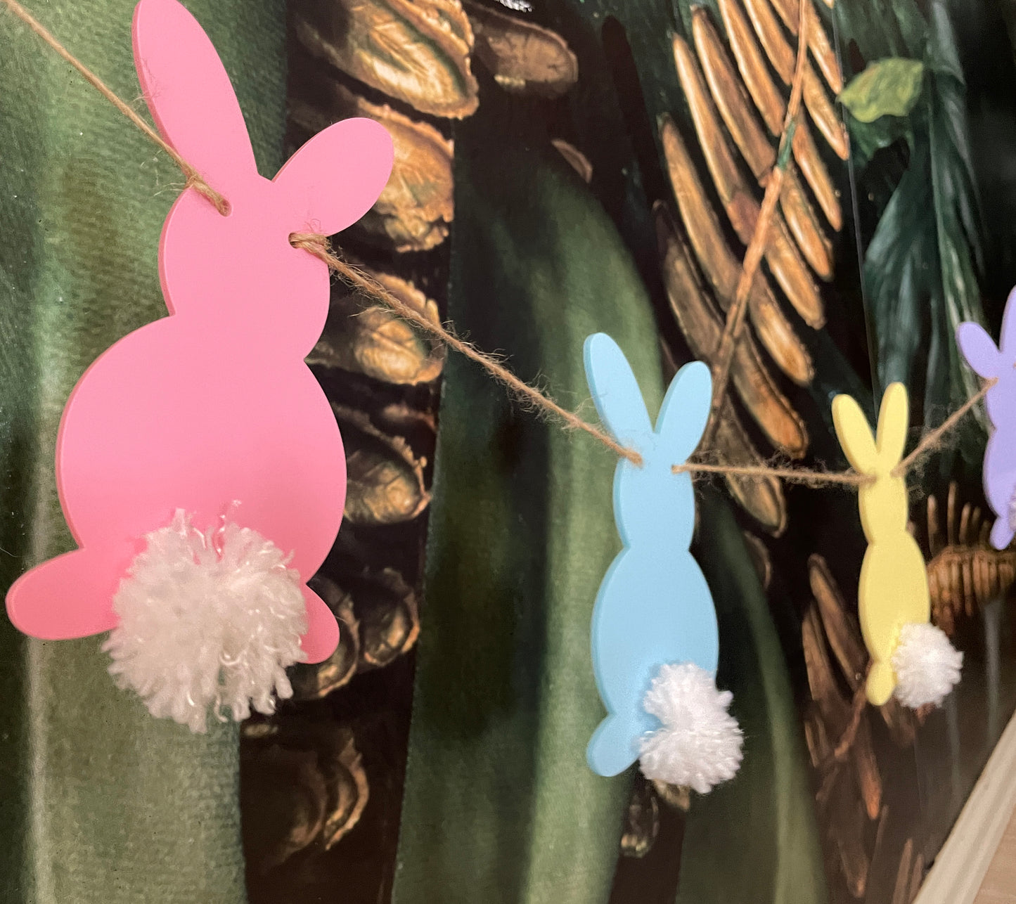 Bunny Bunting in Pastel Acrylics