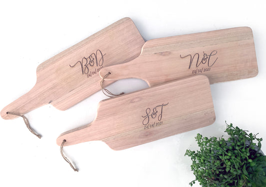 Initials engraved Cheese server
