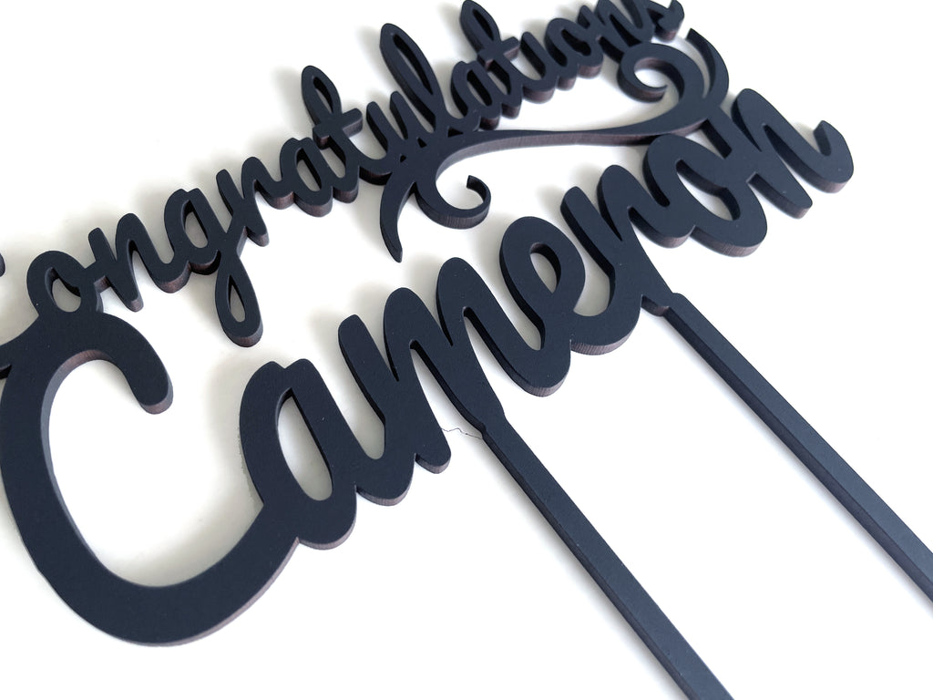 Personalized Congratulations Cake Topper