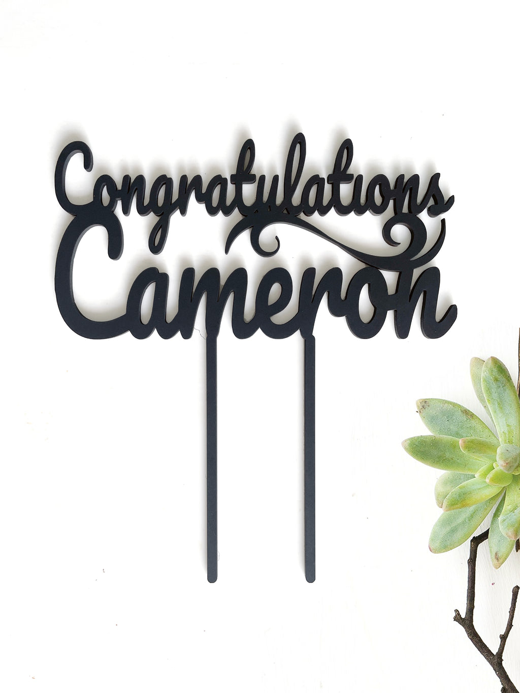 Personalized Congratulations Cake Topper