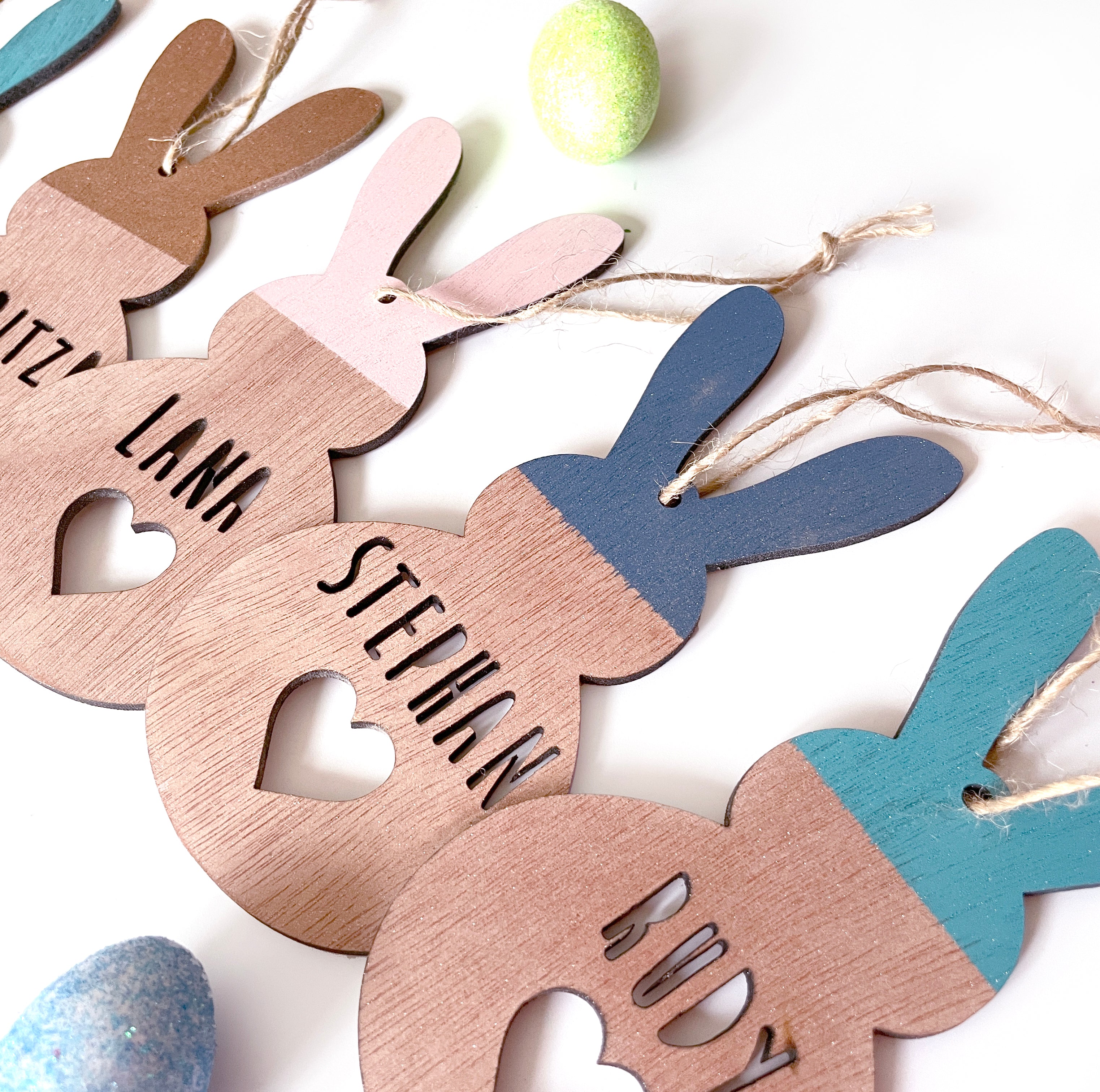 Personalized Dipped Easter bunny decor