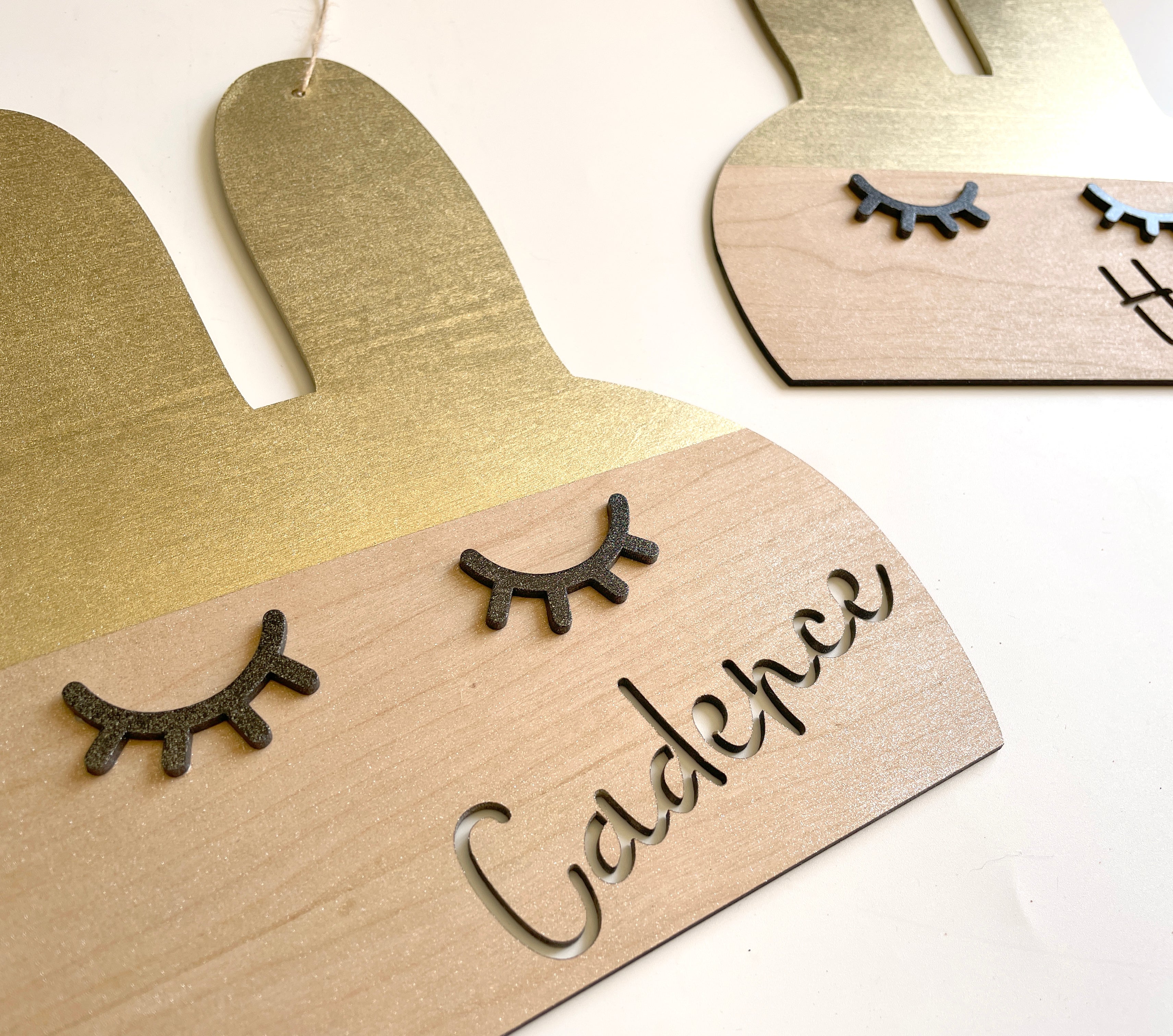 Personalized Dipped Bunny Hanging Decor