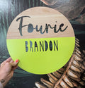 Personalized Wooden Dipped Name Plaque