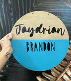 Personalized Wooden Dipped Name Plaque