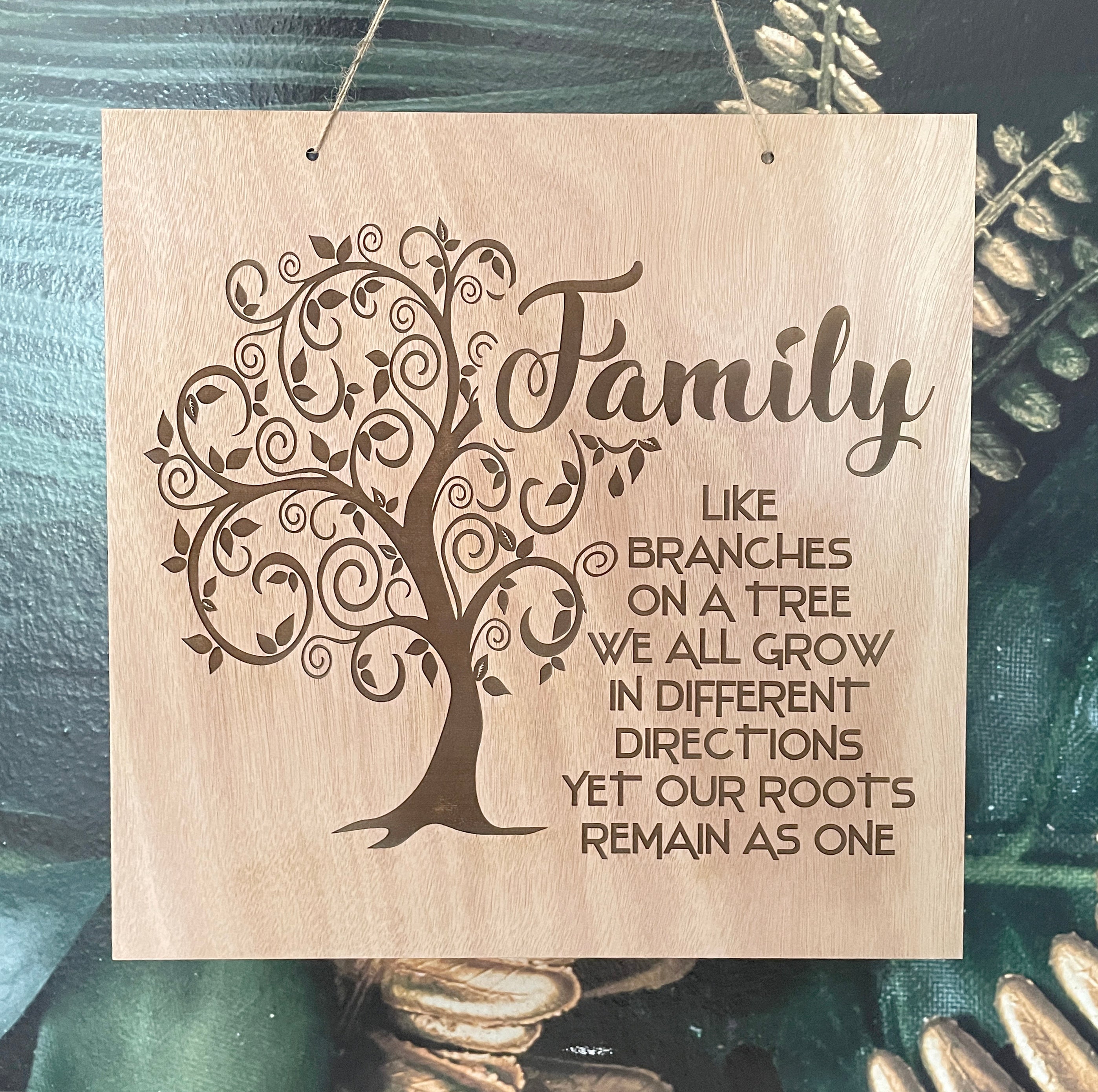 Family Engraved Home Decor Sign – Hello Cool Designs