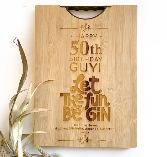 Personalised Engraved Gin Cutting Board