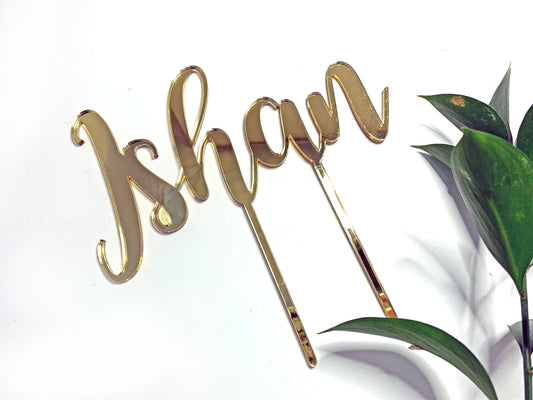 Gold Mirror name topper