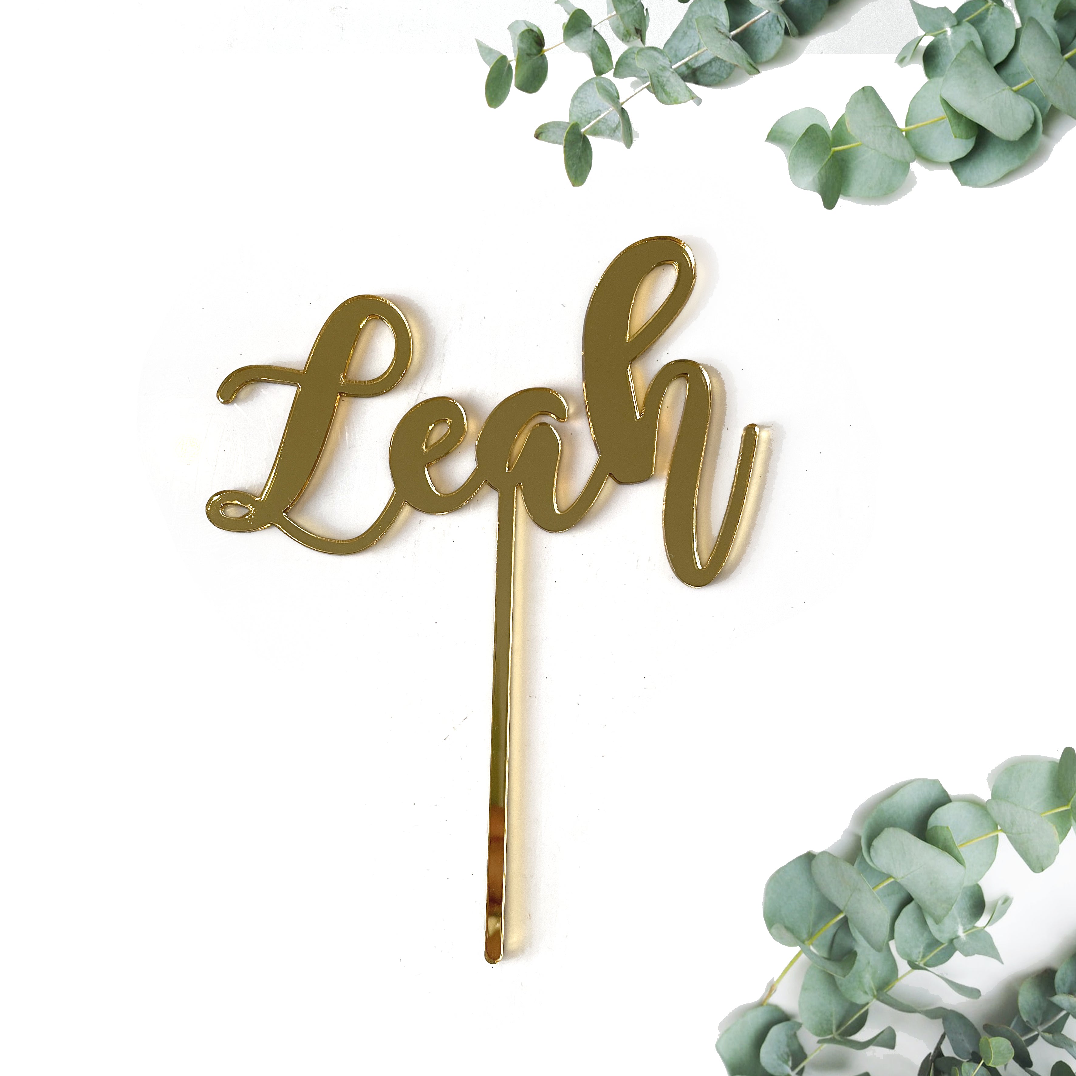 Gold Mirror name topper – Hello Cool Designs