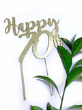 Personalized Happy 70th Cake Topper