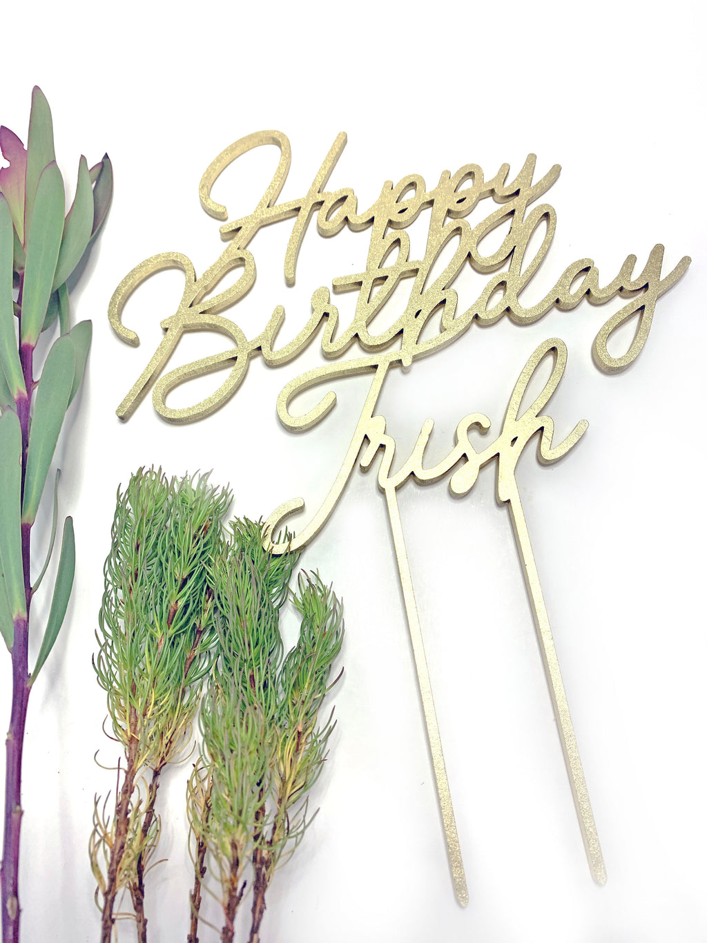 Personalized Happy Birthday Cake Topper