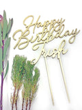 Personalized Happy Birthday Cake Topper