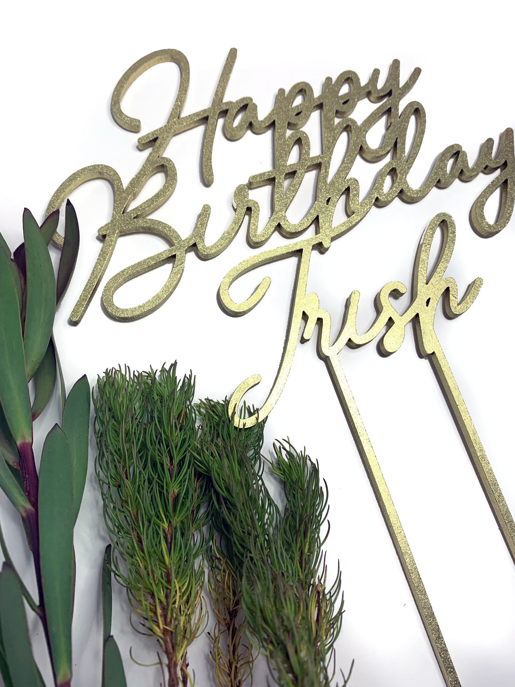 Personalized Happy Birthday Cake Topper
