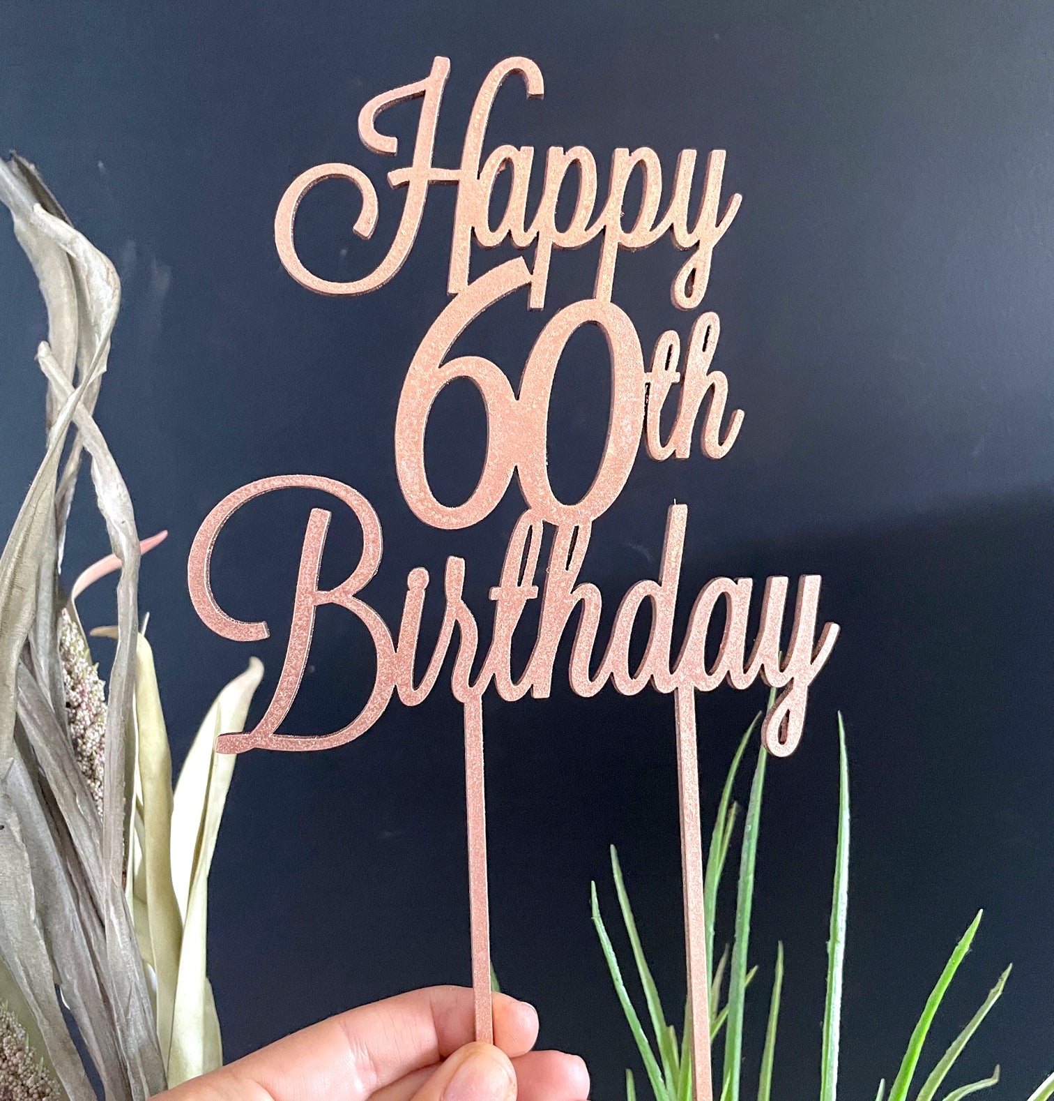 Personalized Happy Birthday Cake Topper