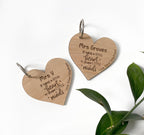 Personalised Teacher Engraved Keyrings