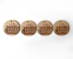 Logo Engraved Wooden Tags