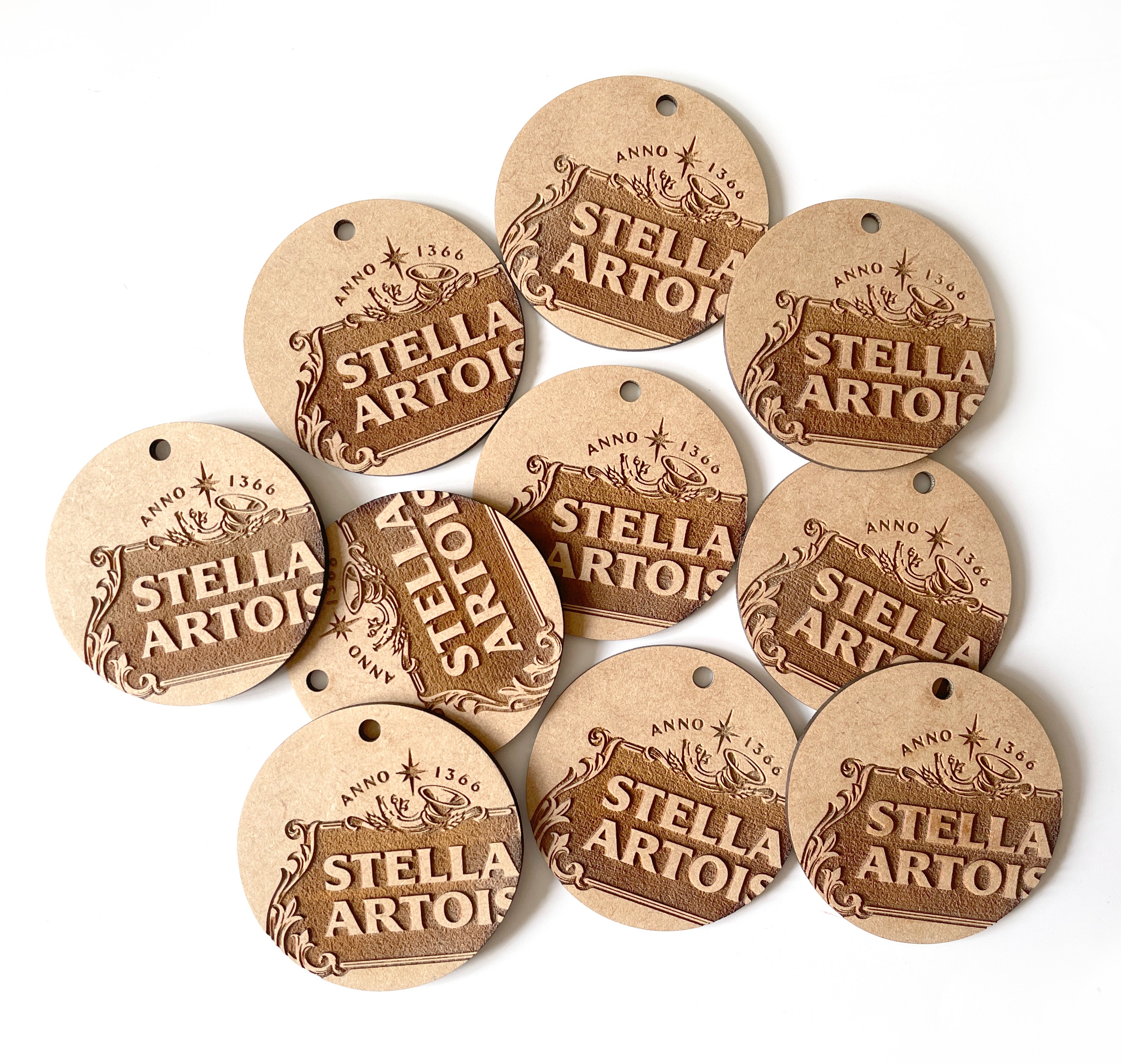 Logo Engraved Wooden Tags