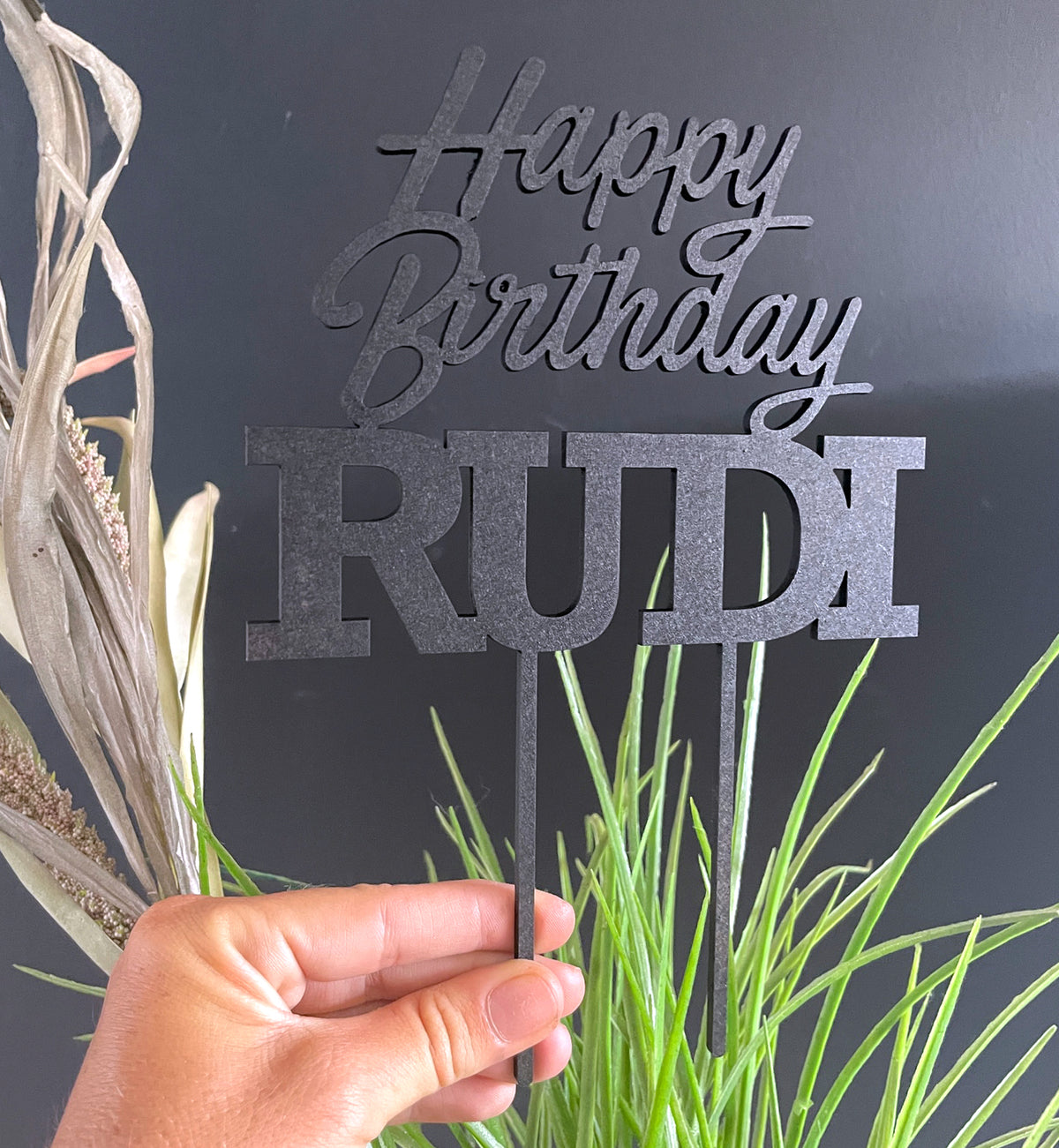 Personalized Happy Birthday Cake Topper