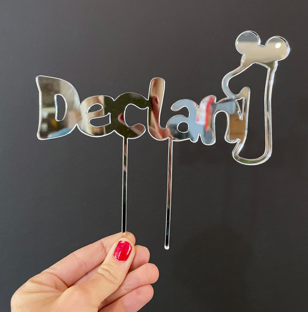Personalized Mickey Mouse Cake Topper