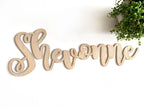 Personalized Wooden Name - Natural wood. 3 sizes: 40cm, 60cm and 70cm long