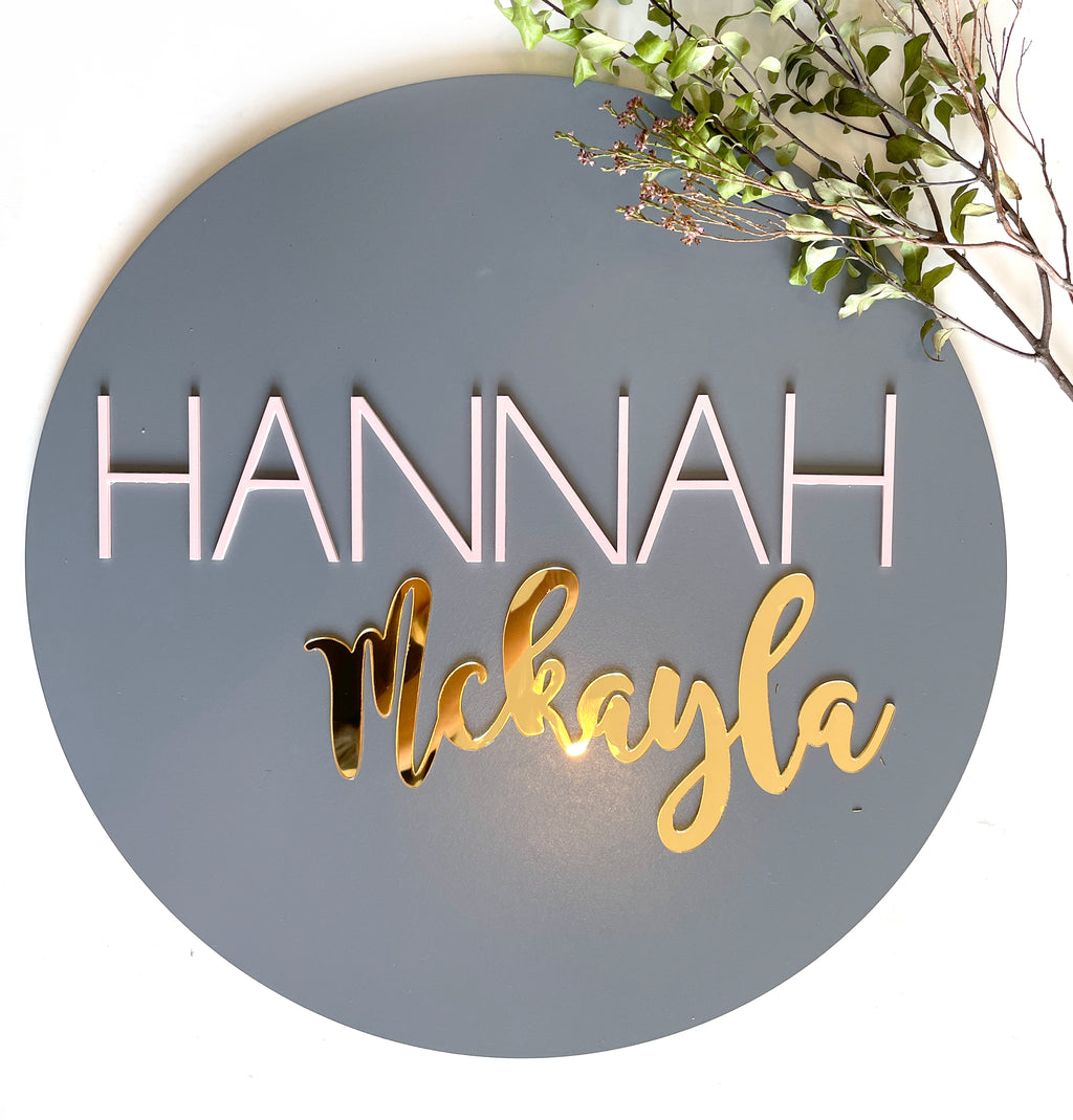 Personalized Wooden Name Plaque Decor