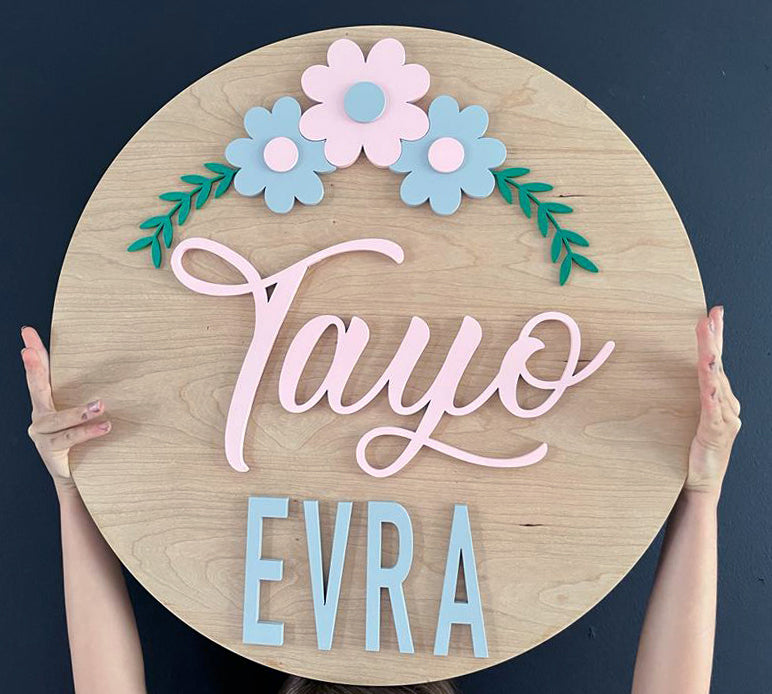 Personalized Wooden Large Name Plaque
