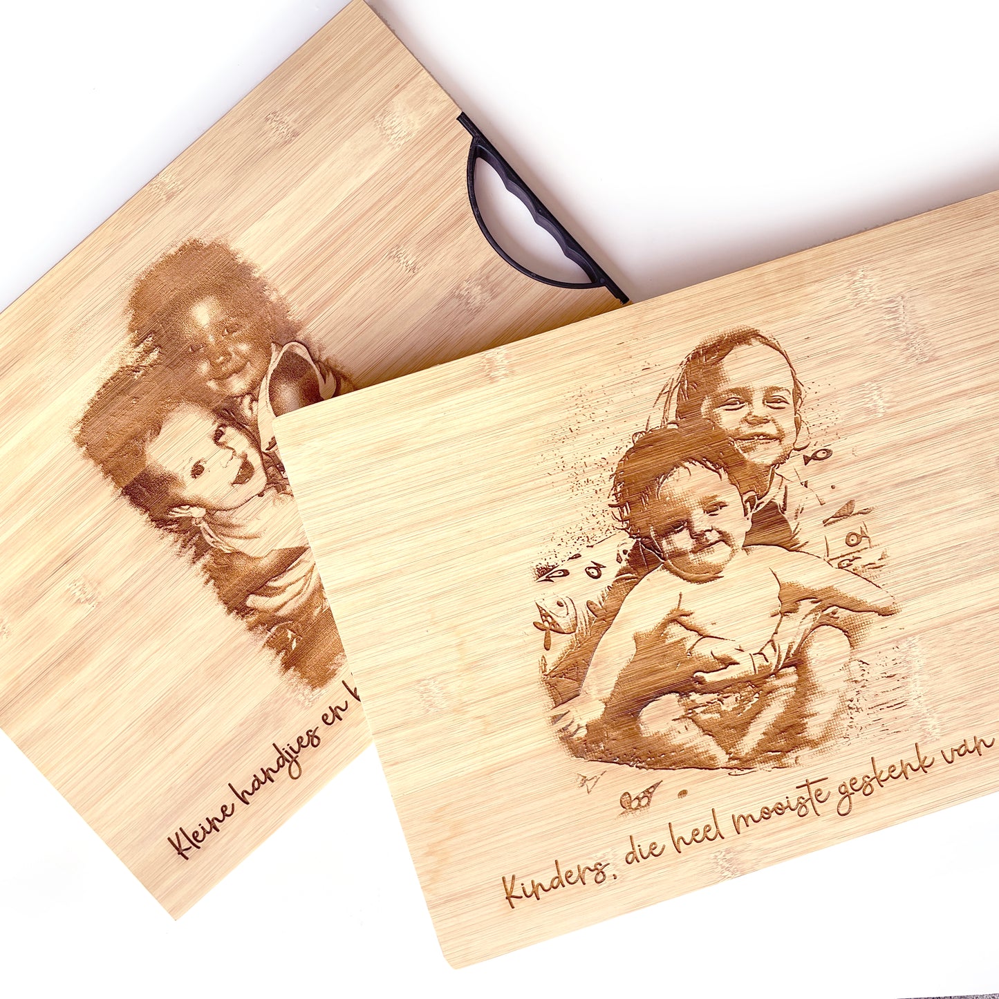 Photo engraved bamboo cutting board