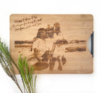 For Dad Photo engraved personalized cutting board