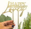 Personalized Happy Retirement Cake Topper