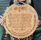 Personalised engraved round board with a lovely poem for Teachers; Teacher Appreciation gifts