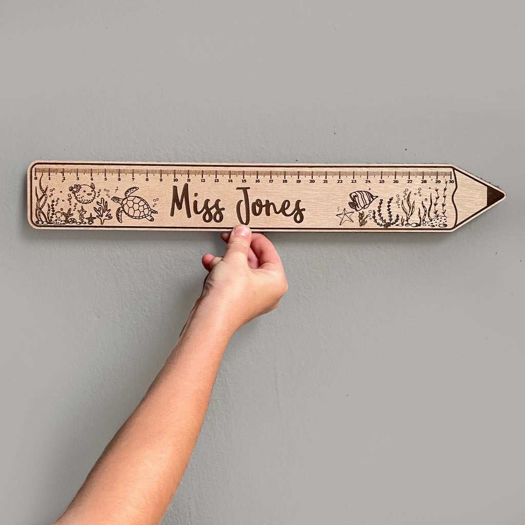 Personalized Engraved Ruler; Teacher Appreciation Gifts