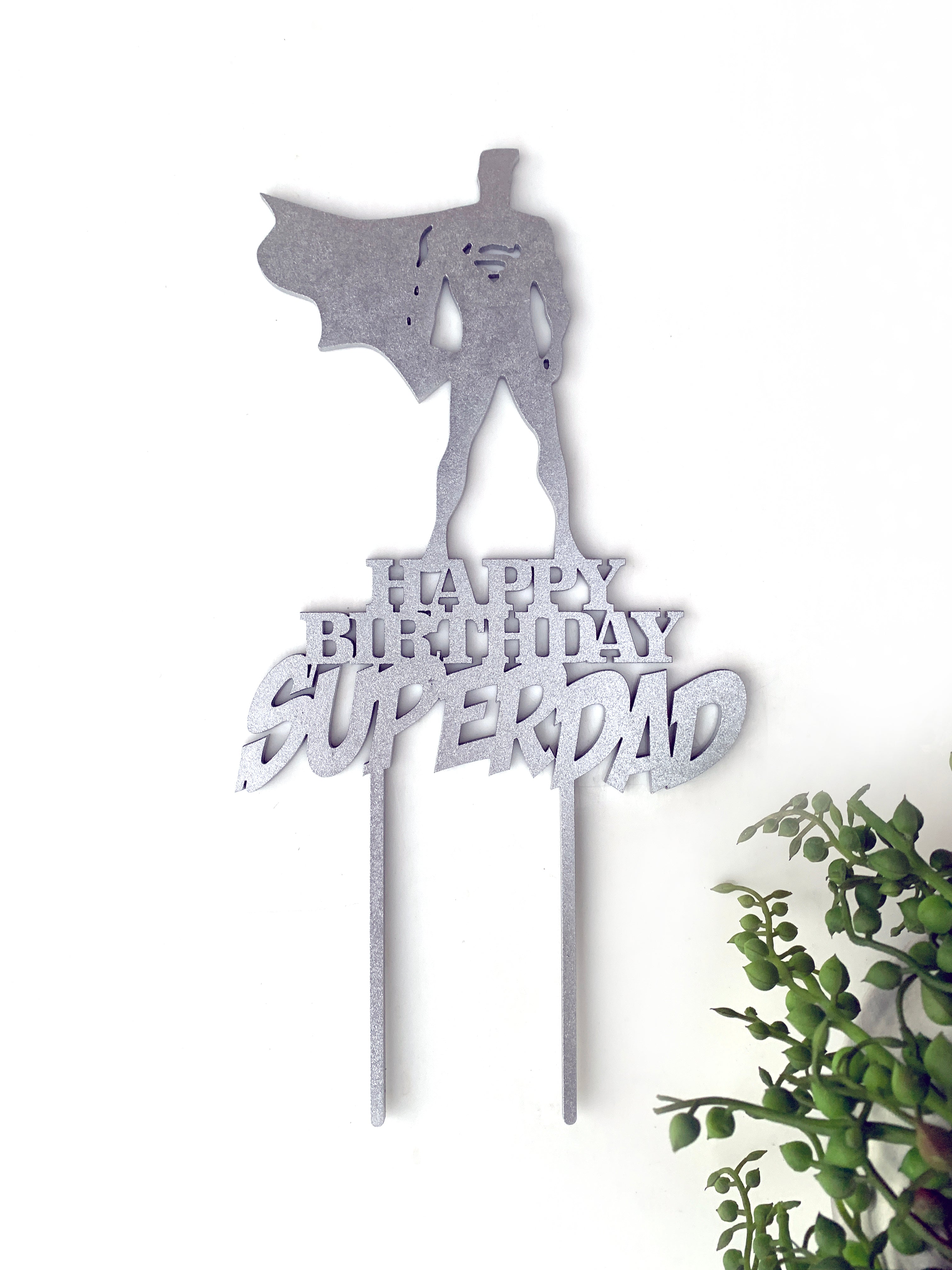 Personalized SuperDad Cake Topper