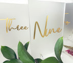 Frosted acrylic table numbers