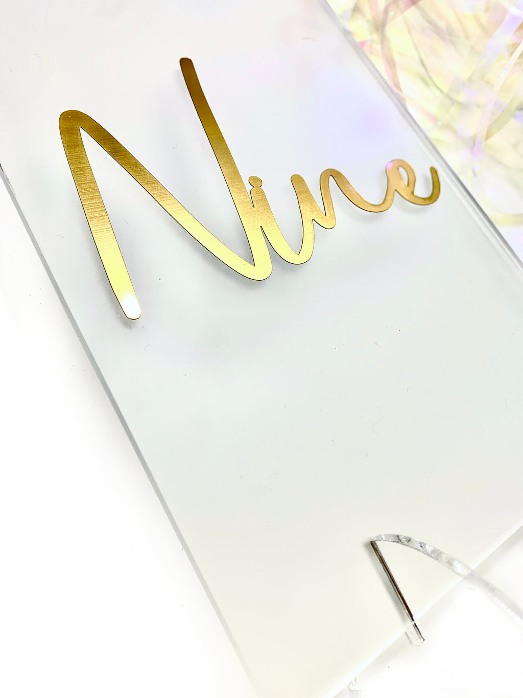 Frosted acrylic table numbers