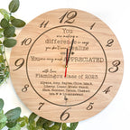 Teacher Appreciation Personalized Engraved Clock