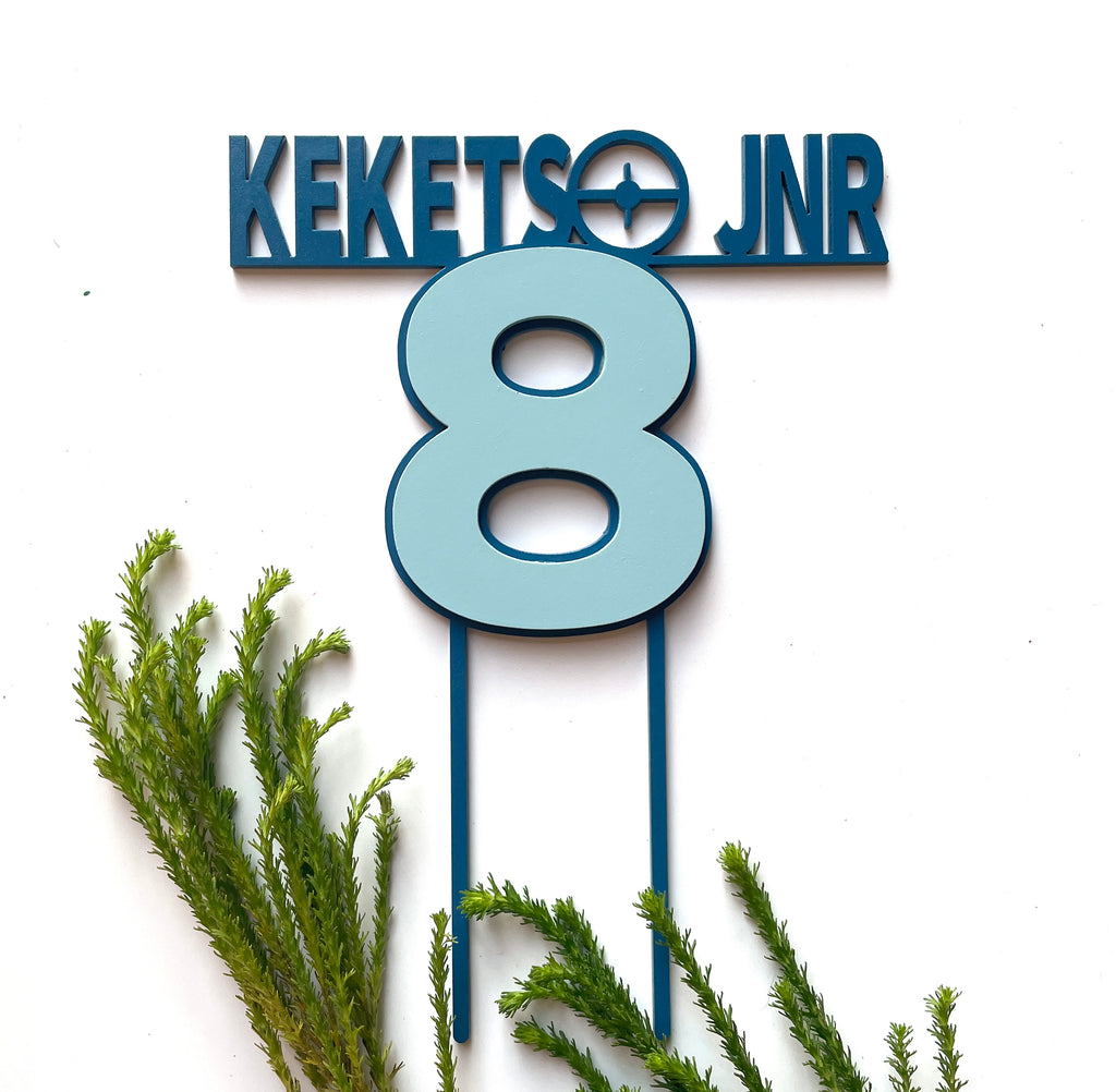 Personalized "Laser Party" Cake Topper