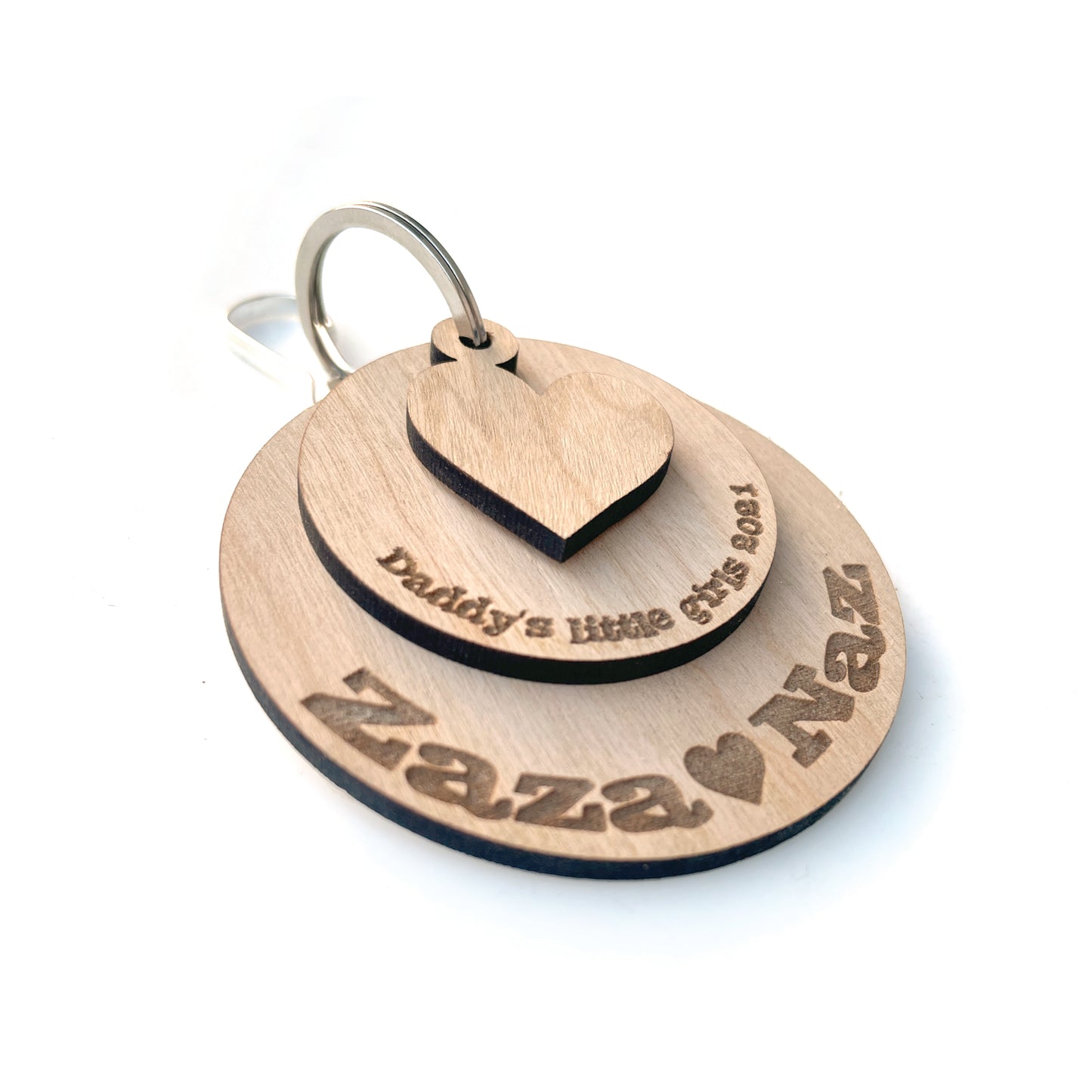Engraved Personalised Triple Keyring just for Dad