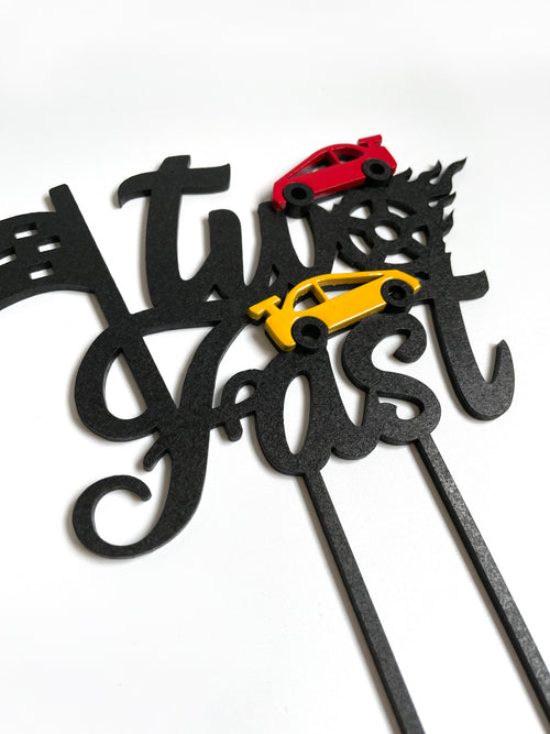 'Two Fast' Personalized Cake Topper