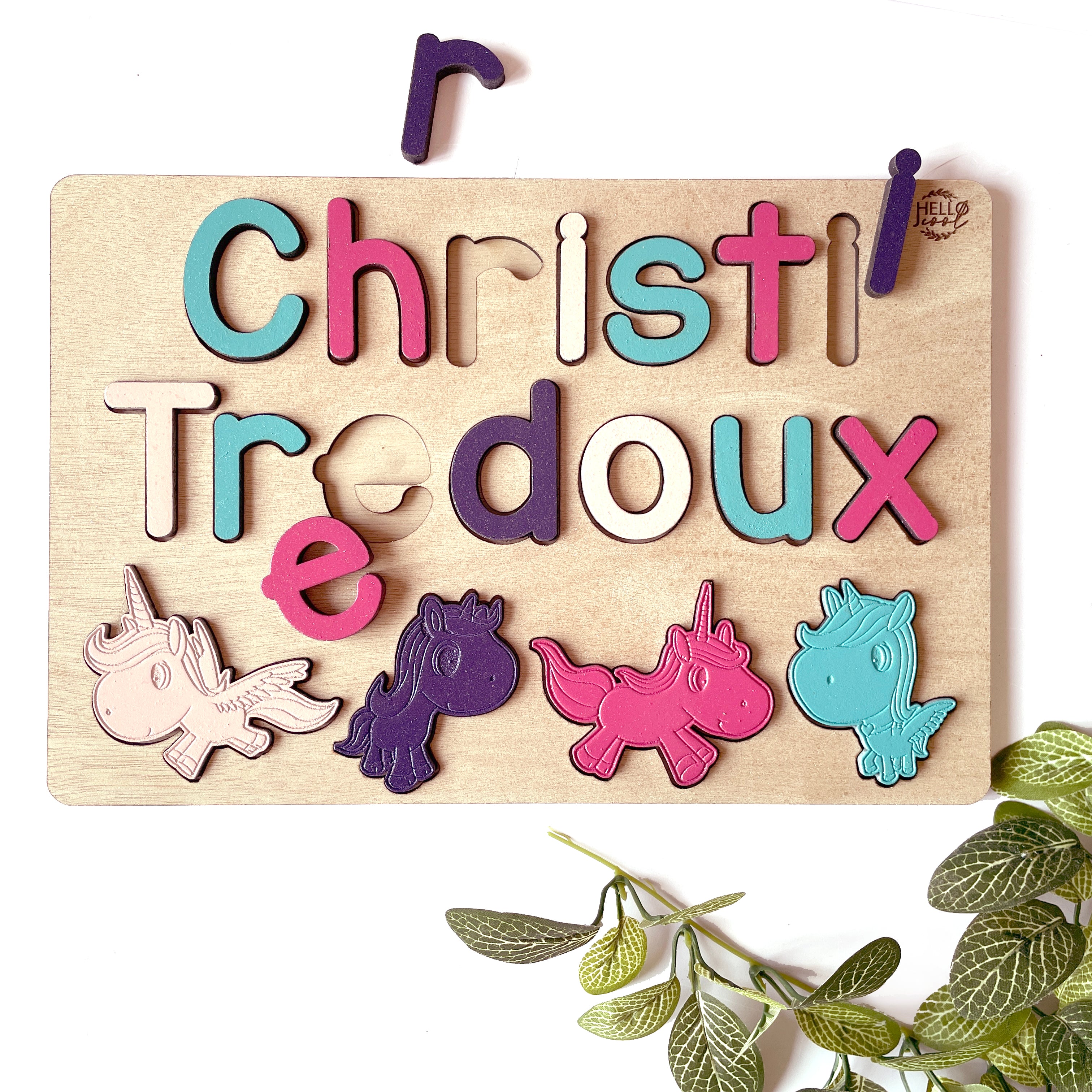 Personalized UNICORN Name, Surname and Theme Personalised Puzzle