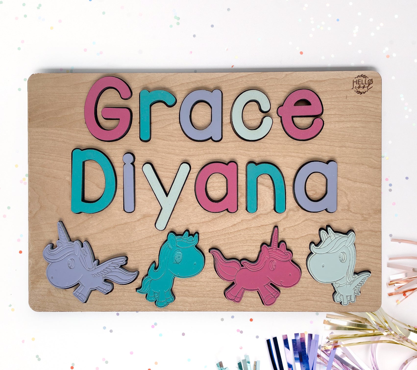 Personalized UNICORN Name, Surname and Theme Personalised Puzzle