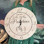 Personalized Wedding Engraved Clock; Personalized Wedding Geifts