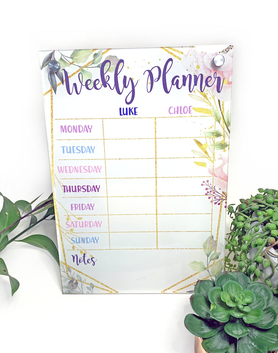 Personalised Weekly Planner