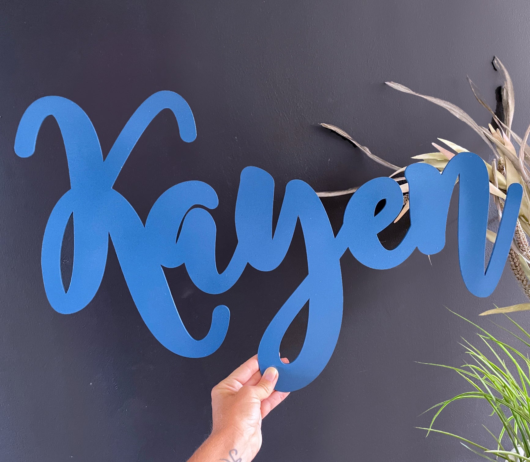 Personalized Wooden Name - Painted wood. 3 sizes: 40cm, 60cm and 70cm long